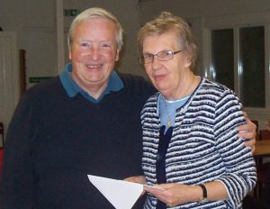 Jim McKendrick with Sister Agnes McGarvie, spiritual advisor of the SSVP.