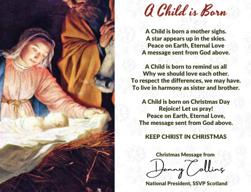 Christmas Message from Danny Collins, National President, SSVP Scotland.